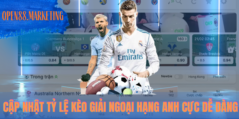 Cập nhật tỷ lệ kèo giải ngoại hạng Anh cực dễ dàng