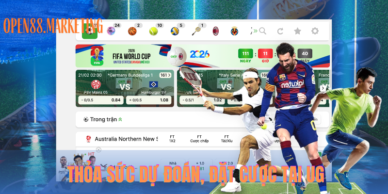 Thỏa sức dự đoán, đặt cược tại UG