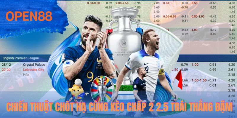 Chiến thuật chốt hạ cùng kèo chấp 2 2.5 trái thắng đậm