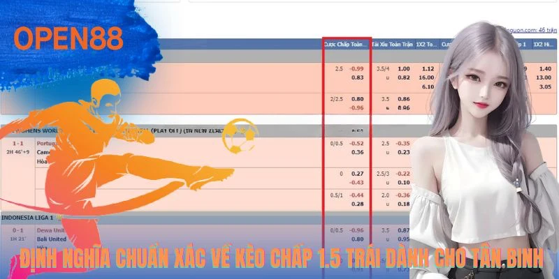 Định nghĩa chuẩn xác về kèo chấp 1.5 trái dành cho tân binh